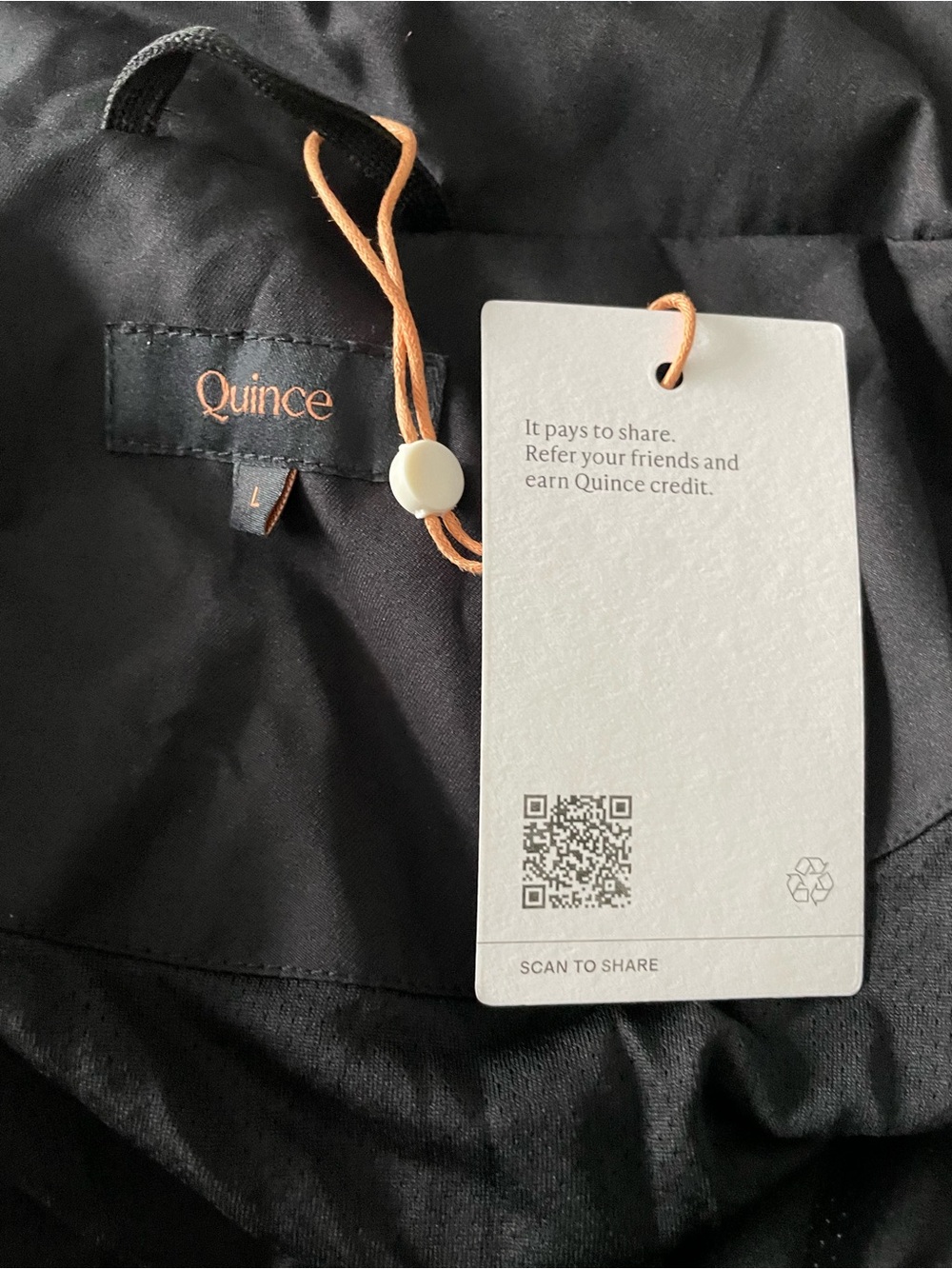 Quince Weatherproof Rain Trench Coat in True Black L - Picture 5 of 9
